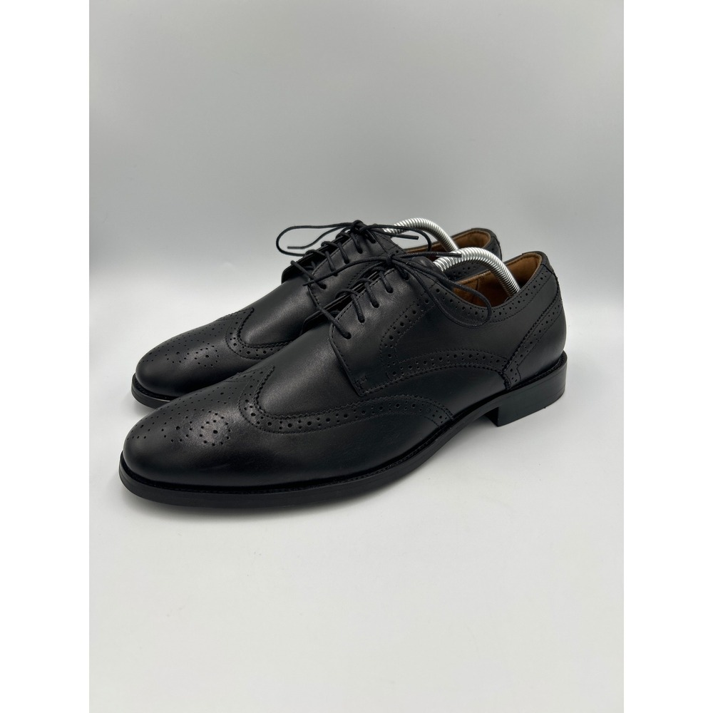 Florsheim Montinaro Black Leather Wingtip Oxford Dress Shoes Mens Size 9.5M